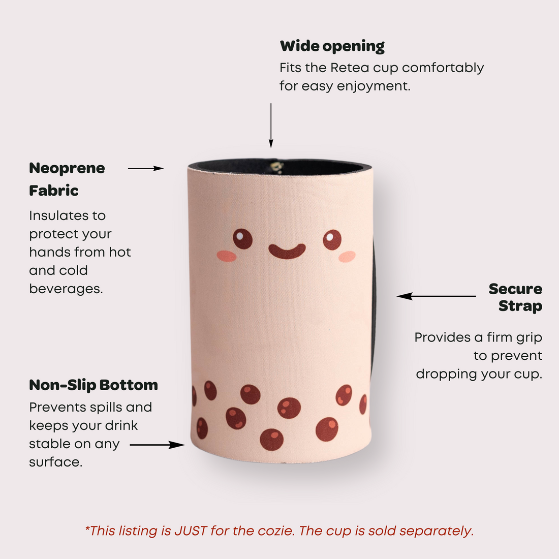 Boba Cozy | The Retea Cup Sleeve (4 Pack)