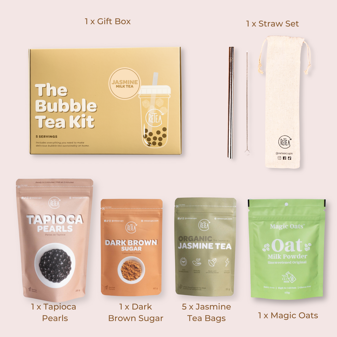 Jasmine Milk Tea Boba Kit